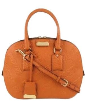 Burberry Logo Handbag - Orange