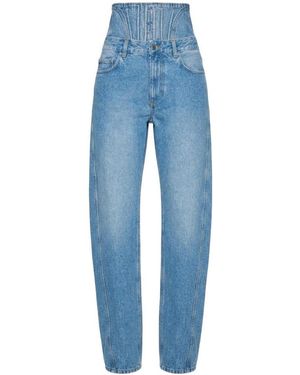 Mugler Fade Details Jeans Leggings - Blue