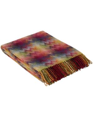 Missoni Home Zig-Zag Tasselled Blanket - Brown
