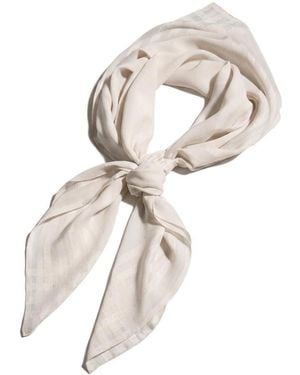 Gucci Lightweight Silk Jacquard Shawl - White