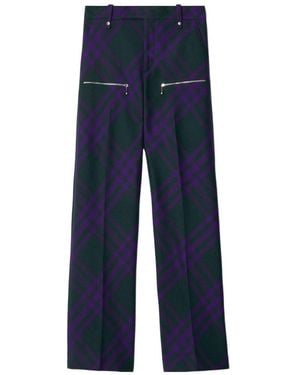 Burberry Straight Trousers - Blue