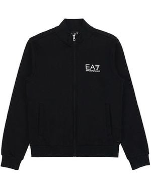 EA7 Logo Printed Two-Piece Sports Suit - Black