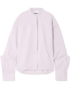 Jil Sander Panelled Linen Shirt - Pink