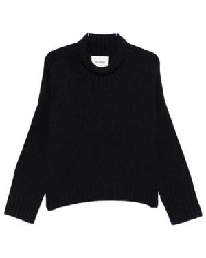 Soft Goat High-Neck Sweater - Black