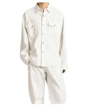 JW Anderson Jw Anderson Oversized Denim Shirt - White