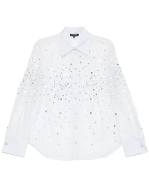 retroféte Retrofete Embellished Sheer Shirt - White