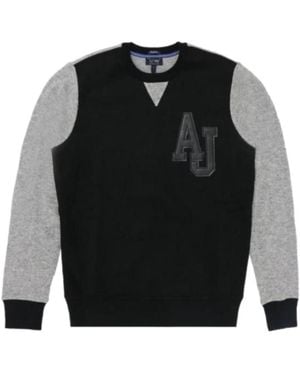 Armani Jeans Round-Necked Logo Pullover - Black