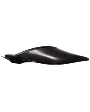 Mugler Fang Pointed-Toe Mules - Black