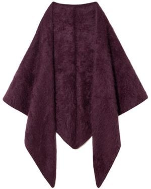 Lisa Yang Brushed-Cashmere Bandana - Purple