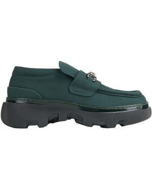 Burberry Genuine Leather Platform Loafers - Green