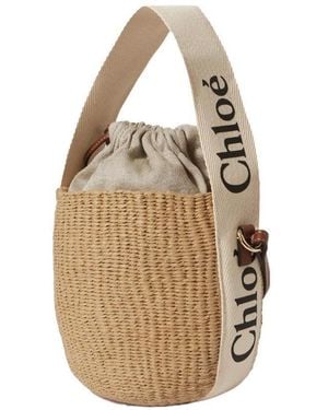 Chloé Chloé Woody Small Bucket Bag - Natural