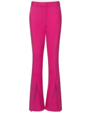 GIUSEPPE DI MORABITO Double Twisted Wool Trousers W/Slits - Pink