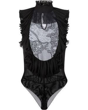 Elisabetta Franchi Sleeveless Bodysuit - Black