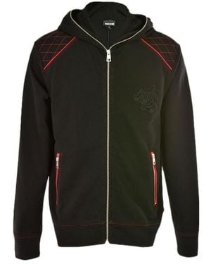 Just Cavalli Logo Hooded Casual Jacket - Black