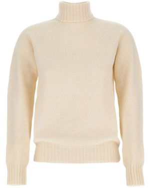 Drumohr High-Neck Long-Sleeved Jumper - White