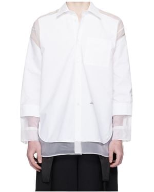 Jean Paul Gaultier Chemise Blanche À Effet Petit Grand - White