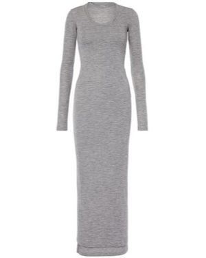 Jil Sander Virgin Wool Midi Dress - Grey