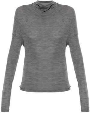Victoria Beckham Long-Sleeved Top - Gray