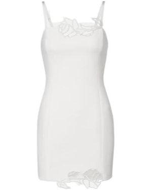 Blumarine Laser-Cut Crêpe Cady Minidress - White