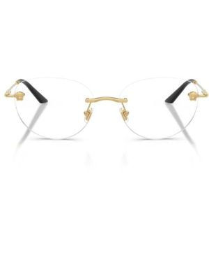 Versace Eyewear Oval Frame Glasses - Natural