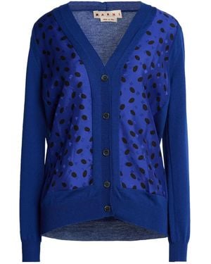 Marni Polka Dot Wool Knit Sweater - Blue