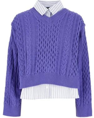 Juun.J Layered Jumper - Blue