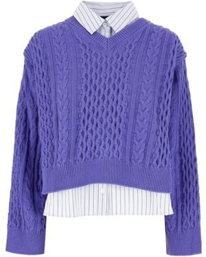 Juun.J Layered Jumper - Blue