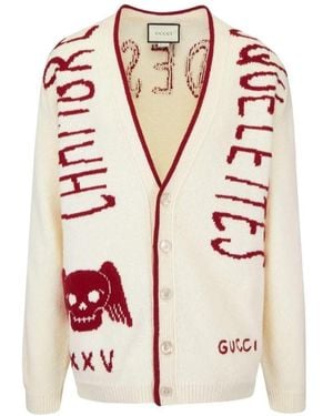Gucci Chambre Squelettes Wool Cardigan - Pink