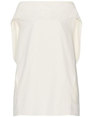 The Row Draped Sleeveless Asymmetric Top - White