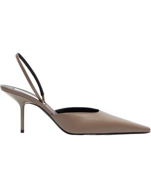 Victoria Beckham Sloan Leather Slingback High-Heel Sandals - White