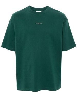 Drole de Monsieur Drôle De Monsieur Slogan Printed Crewneck T-Shirt - Green