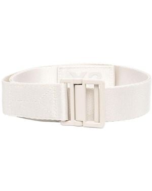 Y-3 Logo Print Belt - White