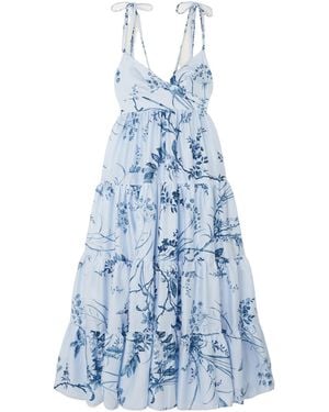 Erdem Layered Floral Dress - Blue