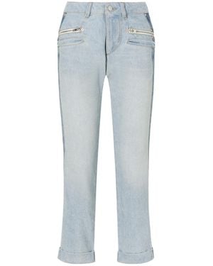 Isabel Marant Cropped Mid-Rise Straight-Leg Jeans - Blue