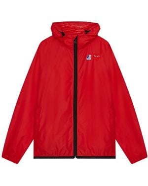 COMME DES GARÇONS PLAY X K-Way Zip Hooded Jacket - Red