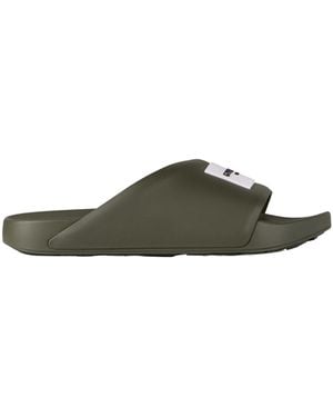 Givenchy Paris Label Flat Slides - Green