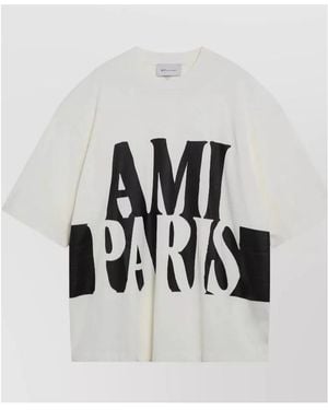 Ami Paris Logo-Print T-Shirt - White
