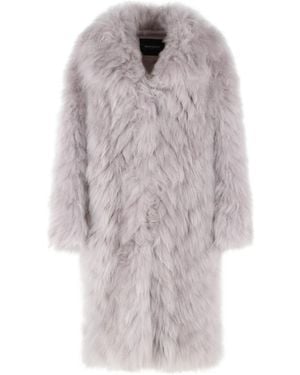 Simonetta Ravizza Lapel Coat - Grey