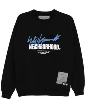 Yohji Yamamoto X Neighborhood Logo-Print Sweatshirt - Black