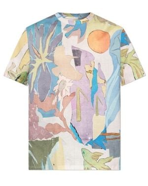 Paul Smith Graphic Printed Crewneck T-Shirt - Blue