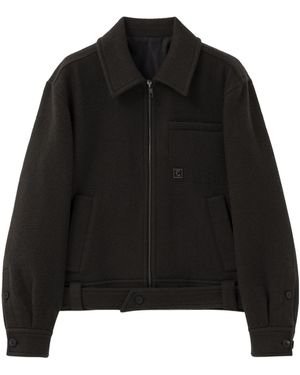 WOOYOUNGMI Belted Zip-Up Jacket - Black