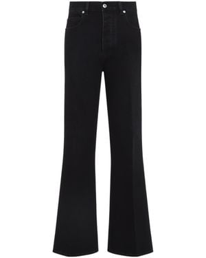 Bottega Veneta Logo Patch Flared Leg Jeans - Black
