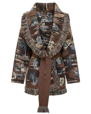 Alanui Tex-Hawaii Belted Fringe Cardigan - Multicolour