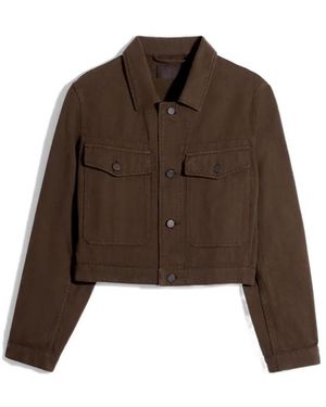 Lemaire Cropped Twill Blouson Jacket - Brown