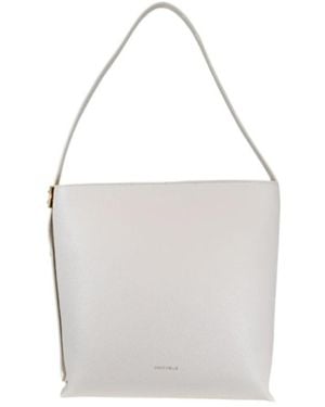 Coccinelle C-Me Logo Printed Hobo Bag - White