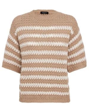 Fabiana Filippi Sequined Cropped Knit Top - Natural