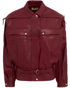 Magda Butrym Leather Jacket - Red
