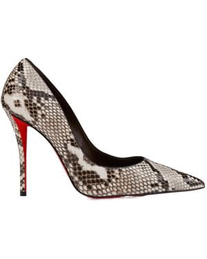 Christian Louboutin Snakeskin High Heels - Metallic