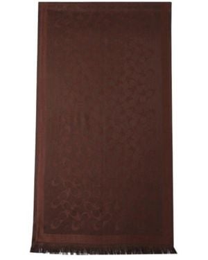 COACH Tasseled Scarf - Brown