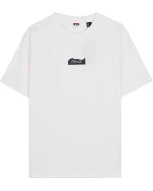 NANGA Eco Hybrid Mt Logo-Print T-Shirt - White